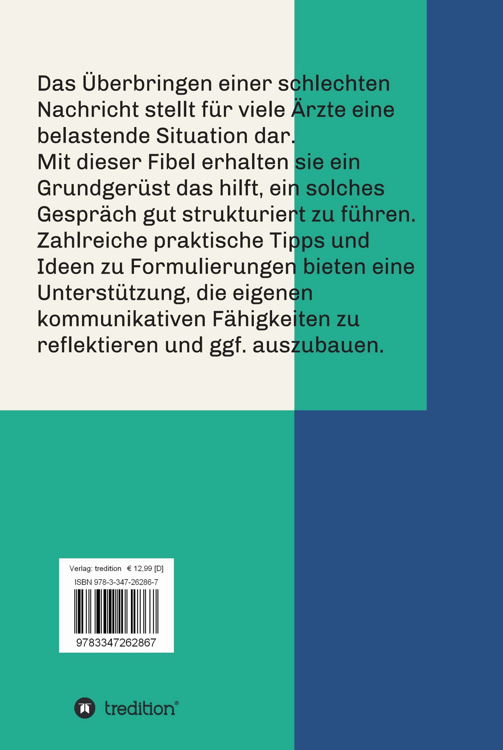 Rückseitencover Der Arzt als Überbringer einer schlechten Nachricht