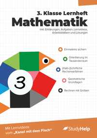 3. Klasse Mathematik Lernheft mit Lernvideos von "Kanal mit dem Fisch"