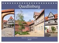 Vorderes Coverbild Quedlinburg - Stadt mit 1.200 Fachwerkhäusern (Tischkalender 2025 DIN A5 quer), CALVENDO Monatskalender