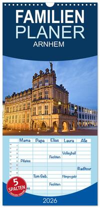 Familienplaner 2026 - ARNHEM mit 5 Spalten (Wandkalender, 21 x 45 cm) CALVENDO