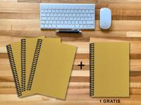Vorderes Coverbild A 4 Notizbuch - Set, 3+1 gratis, Luxury 80 Seiten GOLD GMUND SHIMMER, blanko