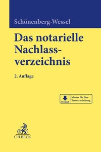 Vorderes Coverbild Das notarielle Nachlassverzeichnis