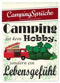 CampingSprüche (Wandkalender 2025 DIN A3 hoch), CALVENDO Monatskalender