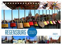 REGENSBURG - urbanes Leben (Tischkalender 2025 DIN A5 quer), CALVENDO Monatskalender