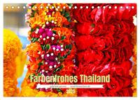 Farbenfrohes Thailand (Tischkalender 2025 DIN A5 quer), CALVENDO Monatskalender