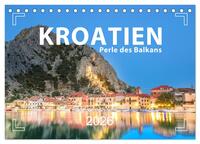 Kroatien - Perle des Balkans (Tischkalender 2026 DIN A5 quer), CALVENDO Monatskalender