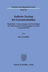 Vorderes Coverbild Isolierte Zession bei Gesamtschulden.