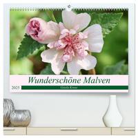 Wunderschöne Malven (hochwertiger Premium Wandkalender 2025 DIN A2 quer), Kunstdruck in Hochglanz