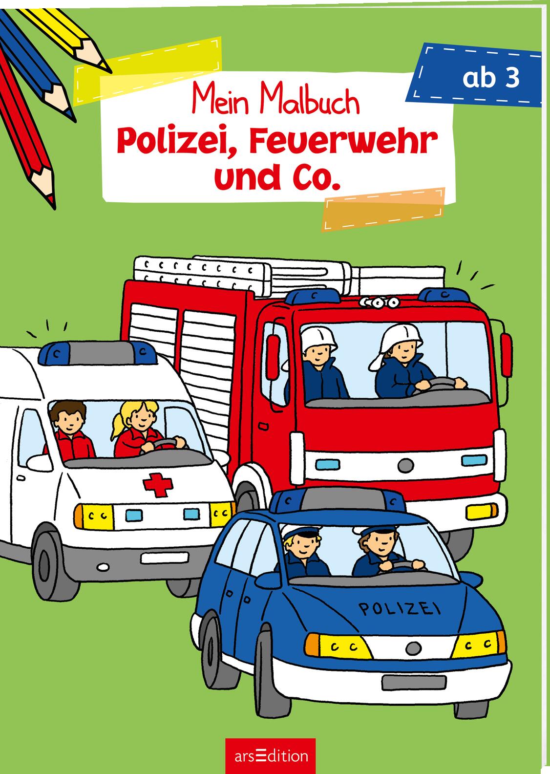 Mein Malbuch ab 3 Jahren – Polizei, Feuerwehr und Co. VE 5