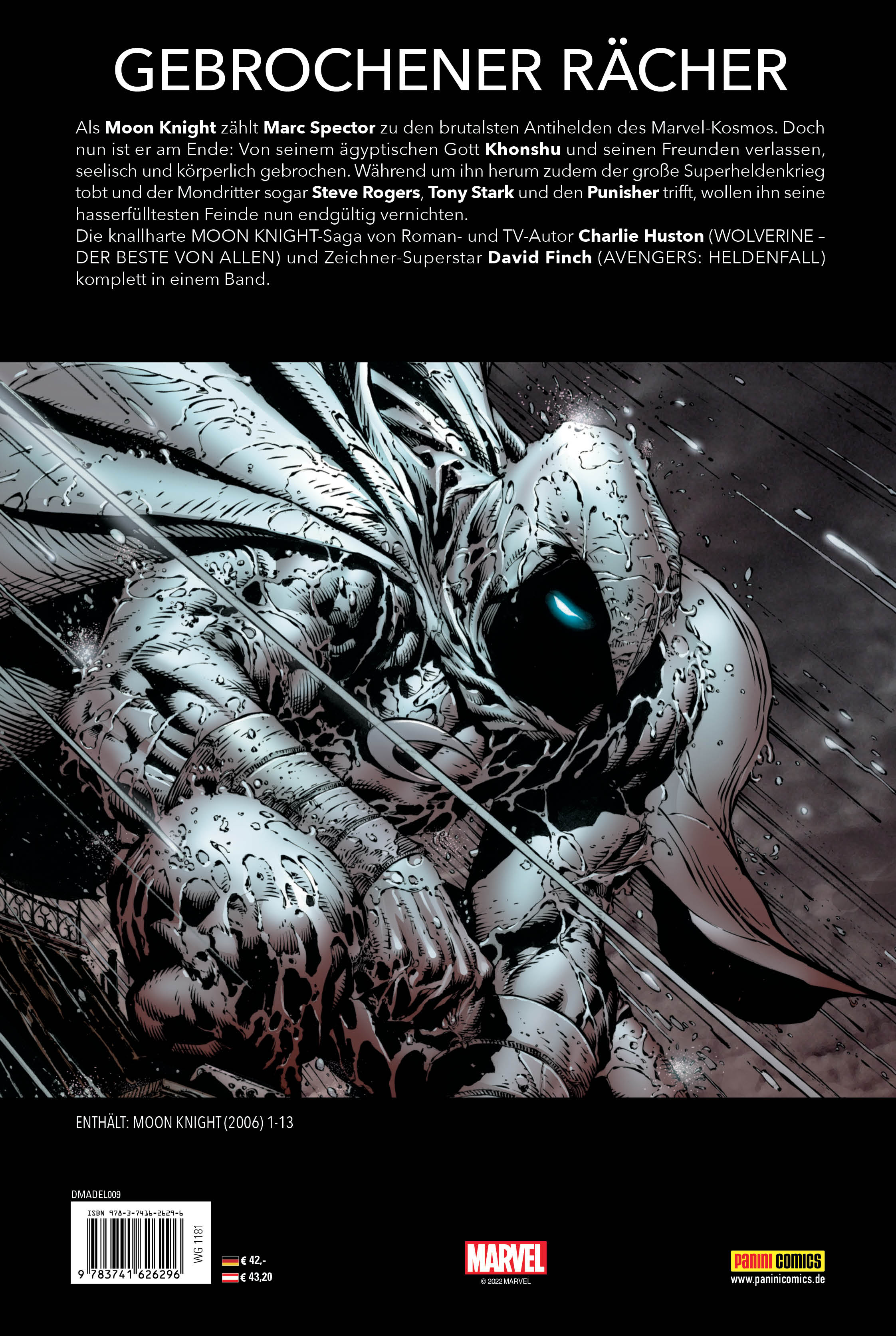 Rückseitencover Moon Knight Collection von Charlie Huston und David Finch: Mitternachtssonne