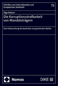 Die Korruptionsstrafbarkeit von Mandatsträgern