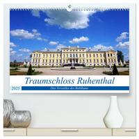 Traumschloss Ruhenthal - Das Versailles des Baltikums (hochwertiger Premium Wandkalender 2025 DIN A2 quer), Kunstdruck in Hochglanz