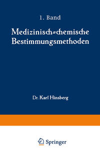 Vorderes Coverbild Medizinisch-chemische Bestimmungsmethoden