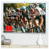Radrennen - tolle Momente (hochwertiger Premium Wandkalender 2026 DIN A2 quer), Kunstdruck in Hochglanz