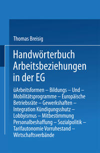 Vorderes Coverbild Handwörterbuch Arbeitsbeziehungen in der EG