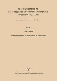 Entwicklungsarbeiten im Apparatebau für Laboratorien