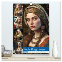 Noble Burgfrauen. Starke Persönlichkeiten des Mittelalters (hochwertiger Premium Wandkalender 2026 DIN A2 hoch), Kunstdruck in Hochglanz