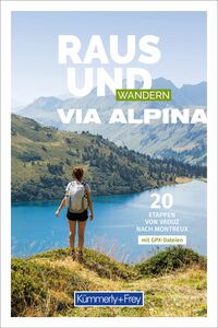Vorderes Coverbild Kümmerly+Frey Raus und Wandern Via Alpina - Wanderführer