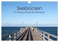 Vorderes Coverbild Seebrücken - Ein Streifzug entlang der Ostseeküste (Wandkalender 2025 DIN A4 quer), CALVENDO Monatskalender