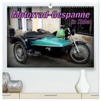 Motorrad-Gespanne in Kuba (hochwertiger Premium Wandkalender 2025 DIN A2 quer), Kunstdruck in Hochglanz