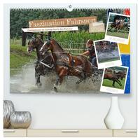 Faszination Fahrsport - Zweispänner im Galopp durch den Parcour (hochwertiger Premium Wandkalender 2025 DIN A2 quer), Kunstdruck in Hochglanz
