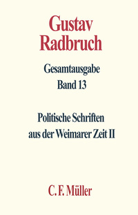 Vorderes Coverbild Gustav Radbruch Gesamtausgabe