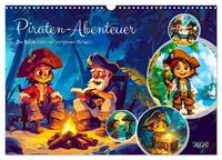 Piraten-Abenteuer - Die Reise zum verborgenen Schatz (Wandkalender 2026 DIN A3 quer), CALVENDO Monatskalender