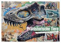 Vorderes Coverbild Prähistorische Tiere (Wandkalender 2025 DIN A3 quer), CALVENDO Monatskalender