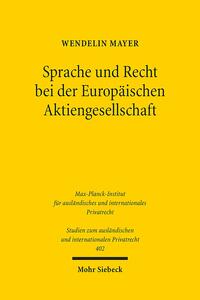 Sprache und Recht bei der Europäischen Aktiengesellschaft
