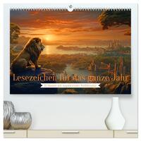 Lesezeichen für das ganze Jahr - 12 Monate mit inspirierender Weltliteratur (hochwertiger Premium Wandkalender 2026 DIN A2 quer), Kunstdruck in Hochglanz