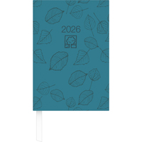 Wochenbuch türkis 2026 - Bürokalender 14,6x21 cm - 1 Woche auf 2 Seiten - 128 Seiten - Notizbuch - Blauer Engel - 766-0717