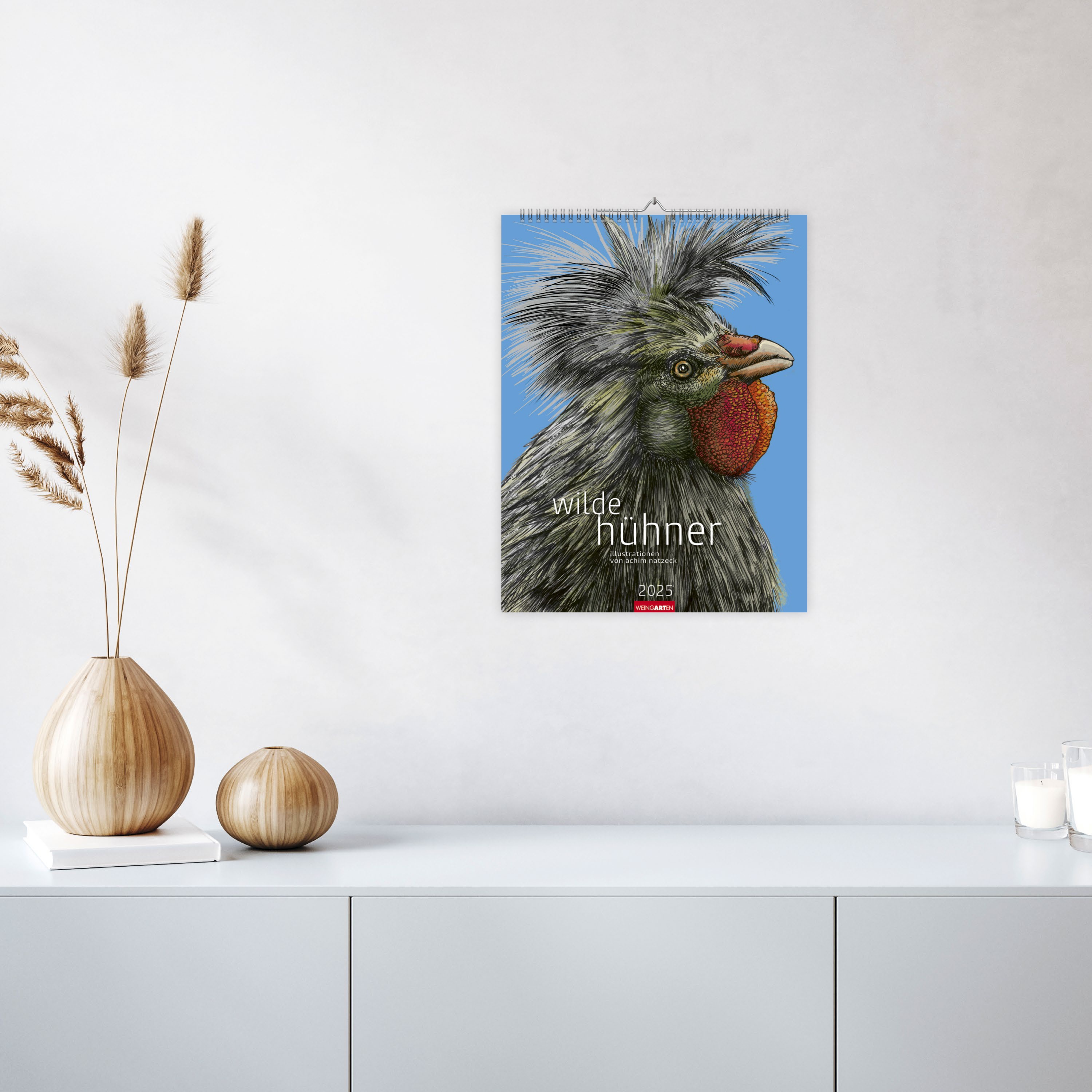 Wilde Hühner Kalender 2025