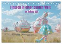 Figuren in einer bunten Welt - Im Anime-Stil (Tischkalender 2026 DIN A5 quer), CALVENDO Monatskalender