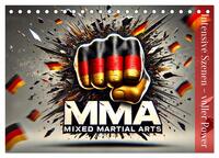 MMA Germany - Mixed Martial Arts Power (Tischkalender 2025 DIN A5 quer), CALVENDO Monatskalender