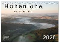 Hohenlohe von oben (Tischkalender 2026 DIN A5 quer), CALVENDO Monatskalender