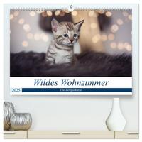 Wildes Wohnzimmer - Die Bengalkatze (hochwertiger Premium Wandkalender 2025 DIN A2 quer), Kunstdruck in Hochglanz