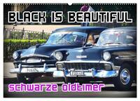 Black is Beautiful - Schwarze Oldtimer (Wandkalender 2025 DIN A2 quer), CALVENDO Monatskalender