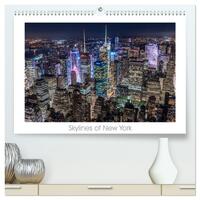 Skylines of New York (hochwertiger Premium Wandkalender 2025 DIN A2 quer), Kunstdruck in Hochglanz