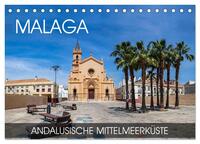 Vorderes Coverbild Malaga - andalusische Mittelmeerküste (Tischkalender 2025 DIN A5 quer), CALVENDO Monatskalender
