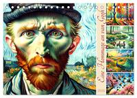 Eine Hommage an van Gogh (Tischkalender 2026 DIN A5 quer), CALVENDO Monatskalender