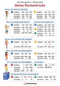 Das Übungsheft Mathematik 4 – Überarbeitete Neuauflage – Poster Meine Rechentricks