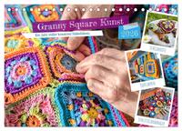 Granny Square Kunst - Ein Jahr voller kreativer Häkelideen (Tischkalender 2026 DIN A5 quer), CALVENDO Monatskalender
