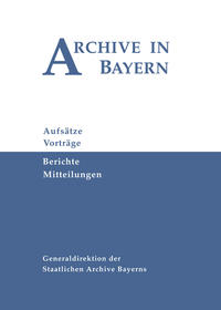 Vorderes Coverbild Archive in Bayern Band 8 (2014)