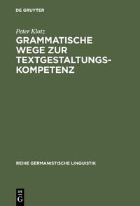 Vorderes Coverbild Grammatische Wege zur Textgestaltungskompetenz