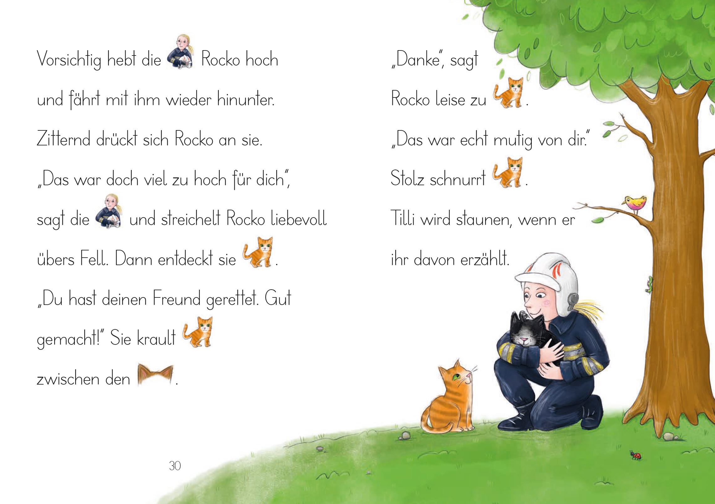 Beispielinhalt (Bild) LESEZUG/Vor- und Mitlesen: Kater Felix will mutig sein