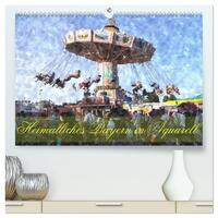 Heimatliches Bayern in Aquarell (hochwertiger Premium Wandkalender 2025 DIN A2 quer), Kunstdruck in Hochglanz