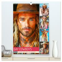 Gay Cowboys. Queerdos. Wild, schön und ungezähmt (hochwertiger Premium Wandkalender 2025 DIN A2 hoch), Kunstdruck in Hochglanz