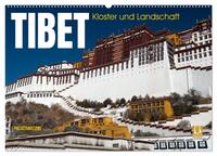 Tibet - Kloster und Landschaft (Wandkalender 2025 DIN A2 quer), CALVENDO Monatskalender