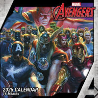 Pyramid – Avengers 2025 Broschürenkalender, 30x30cm, Monatskalender für Avengers- und Marvel-Fans, nachhaltig nur mit Papierumschlag