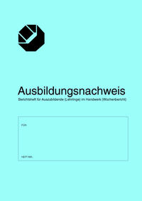 Vorderes Coverbild Ausbildungsnachweis für Auszubildende im Handwerk